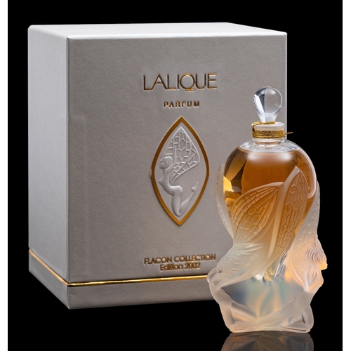 10 - A Lalique Cristal flacon, Les Elfes, Edition 2002, sealed with contents certificate and fitted box.