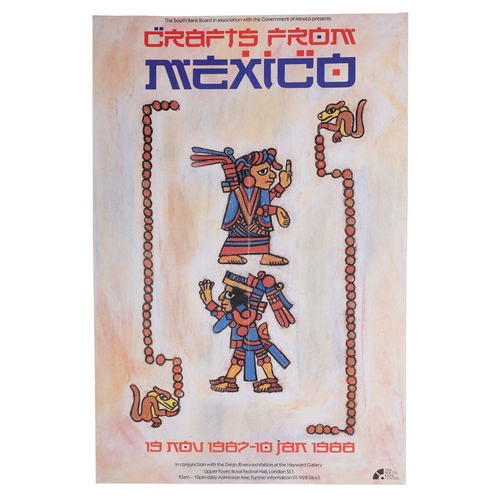 154 - Two exhibition posters  'Crafts from Mexico. In Conjunction with the Diego Rivera Exhibition at the ... 