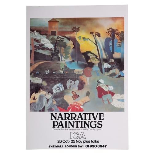 156 - Four exhibition posters  'Narrative Paintings', ICA 'Roger Hilton. Last Paintings', Southampton Art ... 