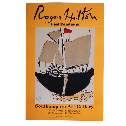 156 - Four exhibition posters  'Narrative Paintings', ICA 'Roger Hilton. Last Paintings', Southampton Art ... 