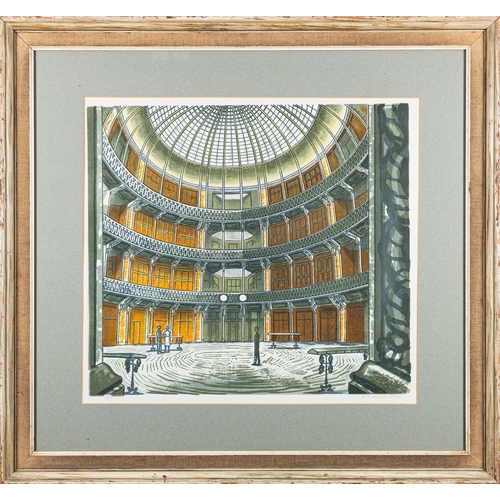 160 - *Edward Bawden (British, 1903-1989) The Coal Exchange, 1963 Coloured lithograph 43.5 x 47.5cm Signed... 