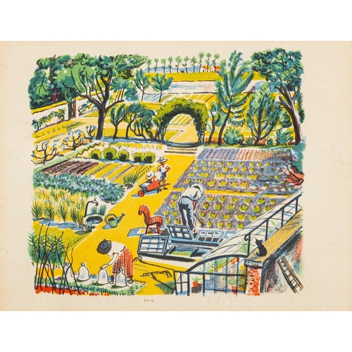 171 - Rojan Feodor Stepanovich Rojanovsky; (Russian, 1891-1970) Garden Scenes Two lithographs Each 17.5 x ... 