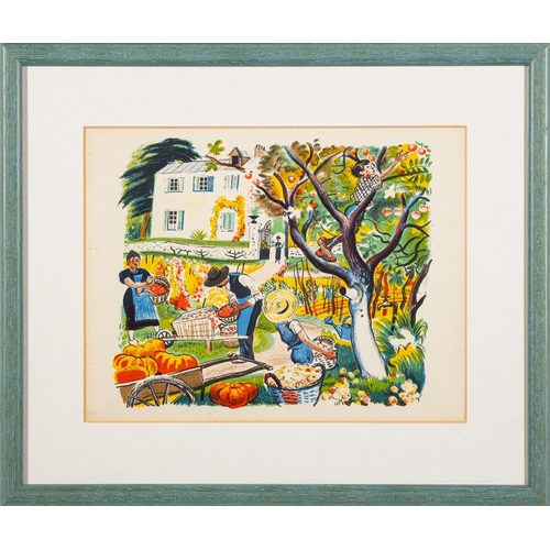 171 - Rojan Feodor Stepanovich Rojanovsky; (Russian, 1891-1970) Garden Scenes Two lithographs Each 17.5 x ... 