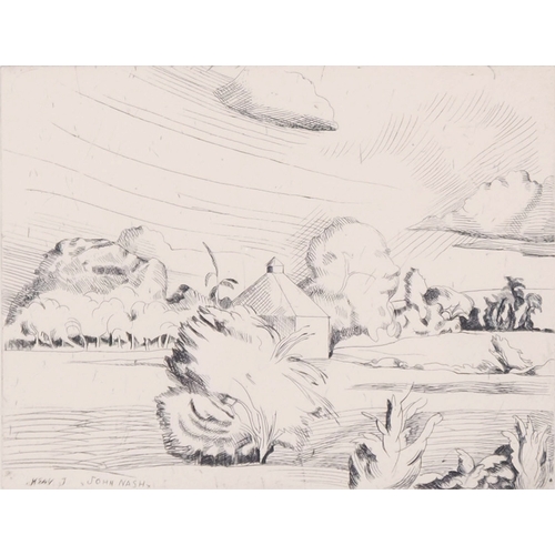 176 - *John Nash RA (1893-1977) Landscapes Two etchings The larger 16 x 20.5cm The larger signed lower lef... 