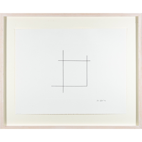 198 - *Justin Knowles (British, 1935-2004) Linear forms Two screeenprints Each 49.5 x 65cm Both initialled... 