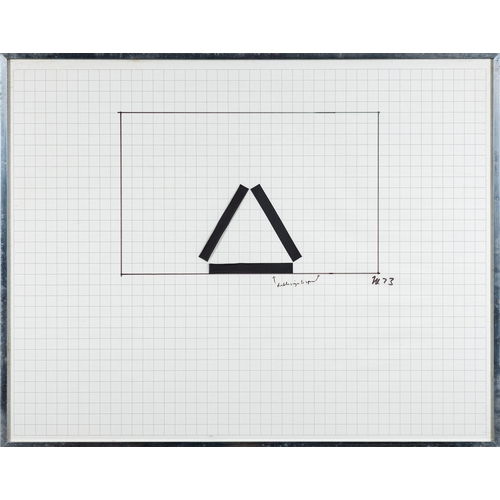 202 - *Justin Knowles (British, 1935-2004) Forms Two pencil, felt tip and papier collé on graph paper Each... 