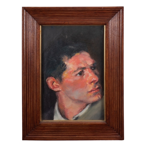 244 - *Robert Oscar Lenkiewicz (British, 1941 - 2002) Portrait of David, Helingoe, Street Person, fragment... 