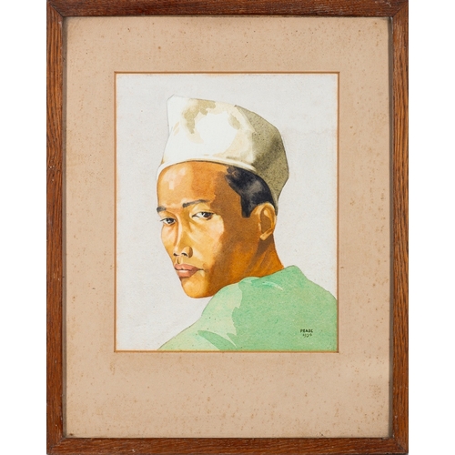 250 - Rupert Pease (British 1906 - 1945) Portrait of a man 'Ahmad' Watercolour 31 x 25cm Signed lower righ... 