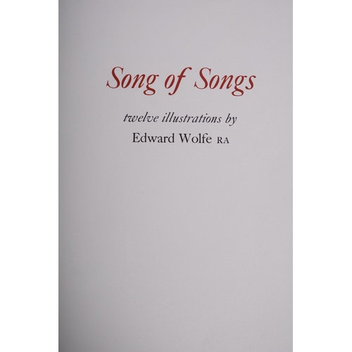 256 - *Edward Wolfe (British, 1897-1982)  Song of Songs The set of twelve coloured lithographs on silver p... 