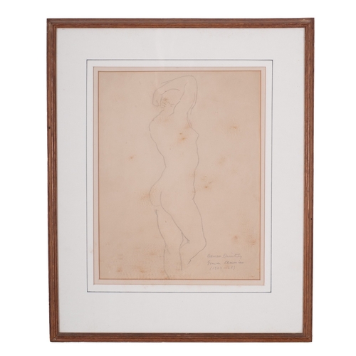 290 - *Adrian Maurice Daintrey (British, 1902-1988) Standing female nude Pencil drawing 31 x 24cm Signed, ... 