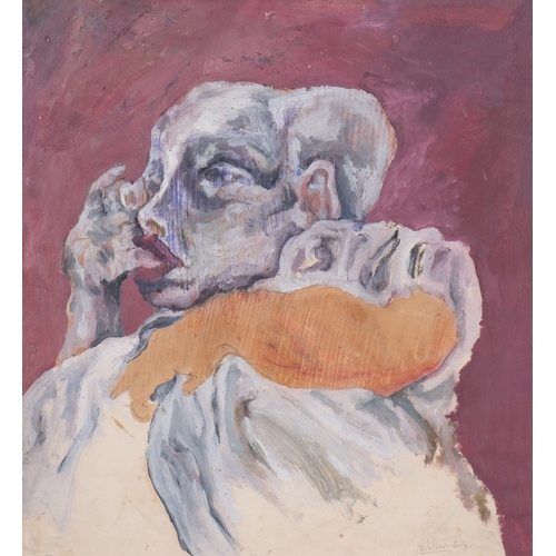 294 - Iain Walker (British, d. 2022) Early figural study Oil on board 39.5 x 36cm Signed and dated '63' lo... 