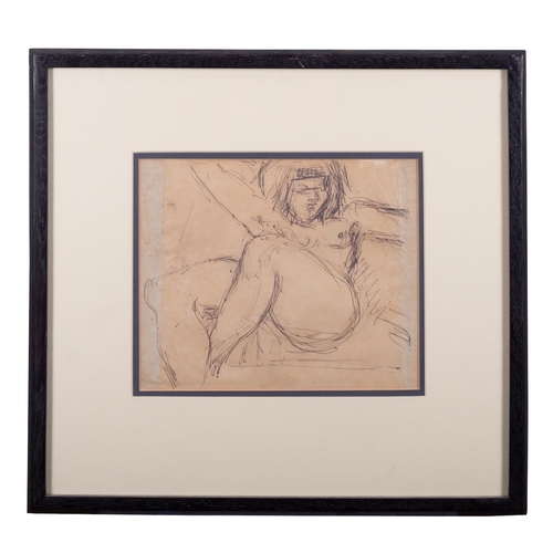 344 - *Henryk Gotlib (Polish/British, 1890-1966) Female nude Ink on paper Approximately 20 x 23cm