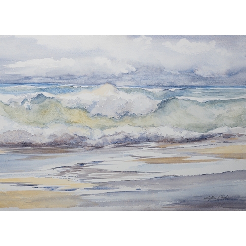 345 - Geoffrey Plant (British,1939-2000)  Wave studies Six watercolours The largest 35 x 53cm All signed l... 