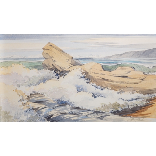 345 - Geoffrey Plant (British,1939-2000)  Wave studies Six watercolours The largest 35 x 53cm All signed l... 