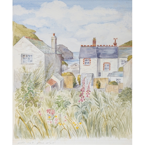 346 - Geoffrey Plant (British,1939-2000)  Six miscellaneous watercolour views including seaside houses The... 