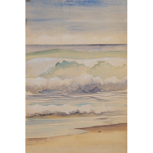 347 - Geoffrey Plant (British,1939-2000)  Wave and coastal studies Six watercolours The largest 56 x 37cm ... 