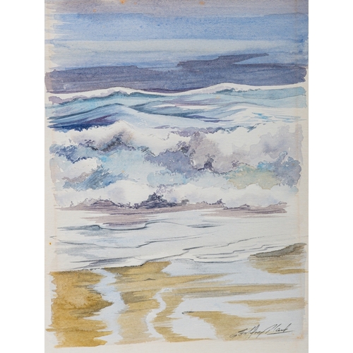 348 - Geoffrey Plant (British,1939-2000)  Wave and coastal studies Nine watercolours The largest 25 x 36cm... 