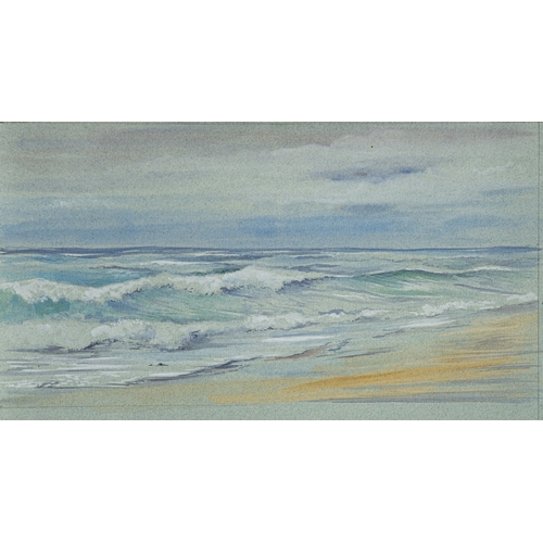 348 - Geoffrey Plant (British,1939-2000)  Wave and coastal studies Nine watercolours The largest 25 x 36cm... 