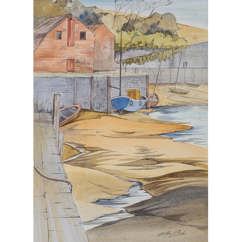 351 - Geoffrey Plant (British,1939-2000)  Coastal and seaside studies Five watercolours The largest 37.5 x... 