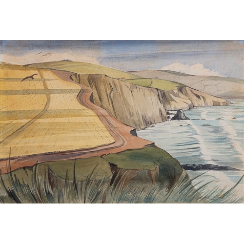 351 - Geoffrey Plant (British,1939-2000)  Coastal and seaside studies Five watercolours The largest 37.5 x... 