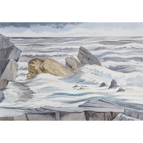 352 - Geoffrey Plant (British,1939-2000)  Coastal studies Four watercolours The largest 63 x 46cm All sign... 