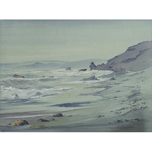 353 - Geoffrey Plant (British,1939-2000)  Coastal studies Four watercolours Tne largest 74.5 x 54cm Three ... 