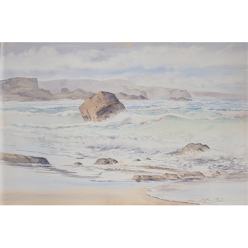 353 - Geoffrey Plant (British,1939-2000)  Coastal studies Four watercolours Tne largest 74.5 x 54cm Three ... 