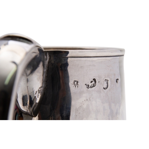 164A - [Battle of Britain interest] A George II silver mug by John Edwards II, London 1724? (marks worn), w... 