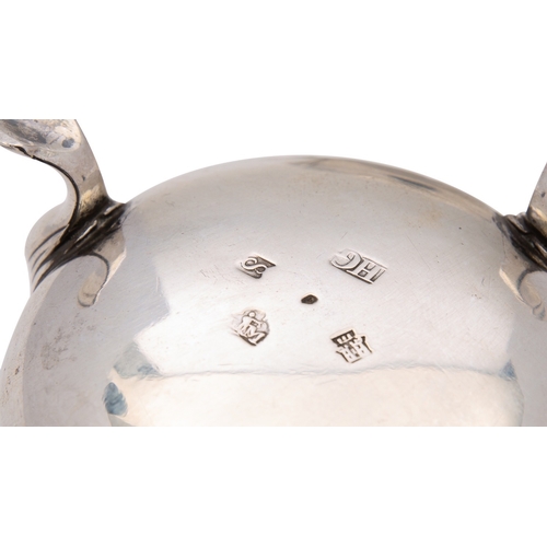 203 - A pair of late George II Scottish silver cauldron salt celllars by James Mitchell I, Edinburgh 1747,... 