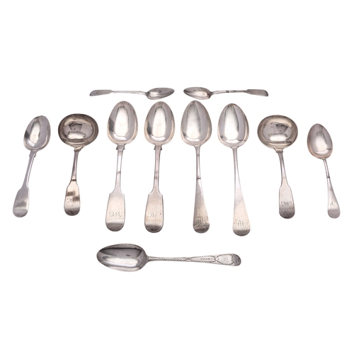 231 - A pair of George III silver tablespoons by Samuel Godbehere, Edward Wigan & James Boult, London 1812... 