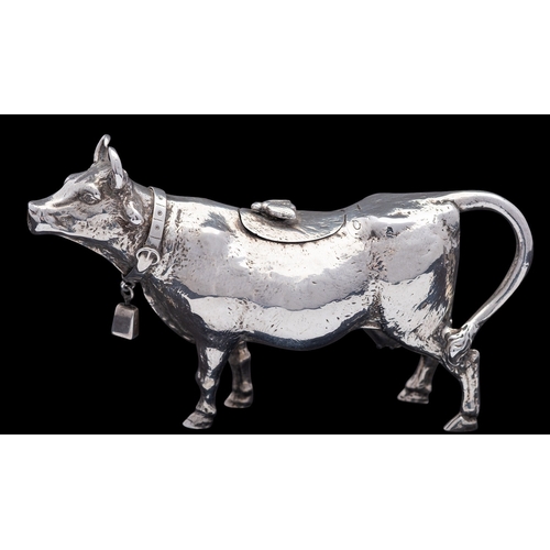 311 - A Continental silver cow creamer, import marked for London 1897, sponsor's mark of Berthold Muller, ... 