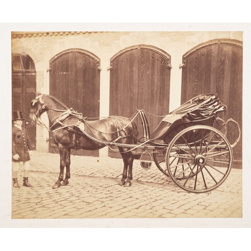 126 - Herbert Watkins (British, 19th Century)  Three photographs of horse-drawn carriages with a groom in ... 