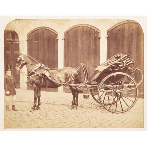 126 - Herbert Watkins (British, 19th Century)  Three photographs of horse-drawn carriages with a groom in ... 