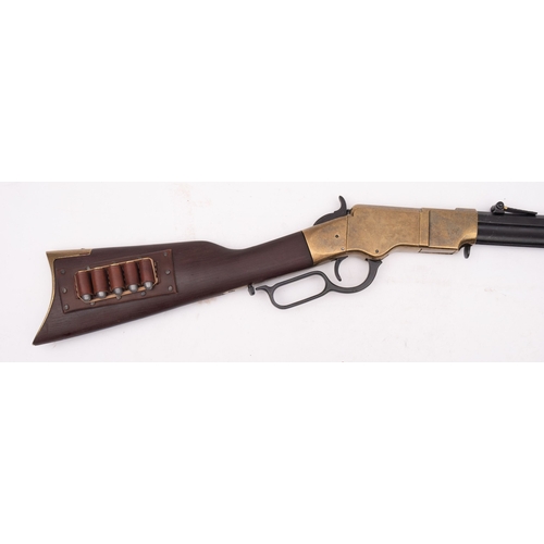 179 - A reproduction Henry 1866 .45 calibre lever action rifle (inert)