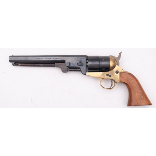 180 - Pietta (Italy) A reproduction Western Navy 1851 Model 9mm blank firing revolver, black barrel and cy... 