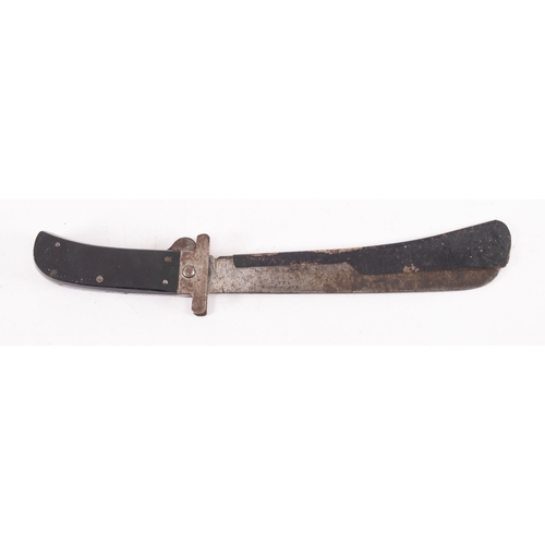 195 - A WWII American Army Airforce folding survival knife, maker Cattaraugus, shaped single edged blade s... 