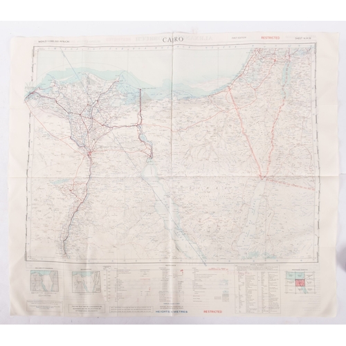 250 - Three RAF silk maps, comprising 'Alexandria-Torbruck' second edition and two 'Cyprus' (3)