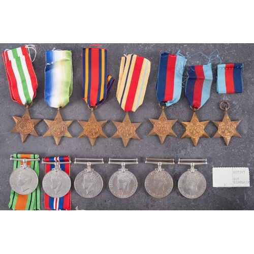 300 - A quantity of WWII service medals.