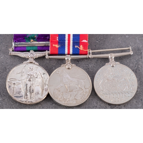 303 - A WWII group of five, 1939-45 Star, France and Germany Star, Defence Medal, War Medal, and General S... 