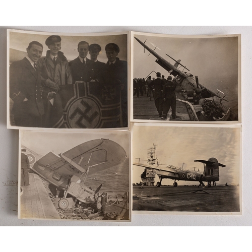 334 - Royal Naval WWII Interest: a collection of black and white photographs taken on or from HMS Rajah du... 