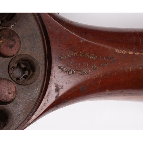 335 - A WWI Sopwith Camel 110hp Clerget engine wooden propeller, maker Morris & Company, Ltd, London. the ... 