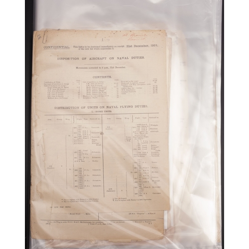 338 - A collection of WWI & WWII operational papers and orders, including  'Air Ministry Weekly Orders 24t... 