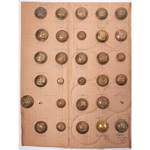 392 - A collection of various British Regimental and Civilian Buttons, including Cheshire regiment, Manche... 