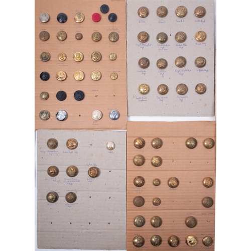 392 - A collection of various British Regimental and Civilian Buttons, including Cheshire regiment, Manche... 