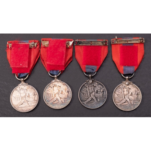 403 - A group of four Imperial Service Medals GRV to ERII: 'George Fredrick Parker ' 'John Black Shier' 'H... 