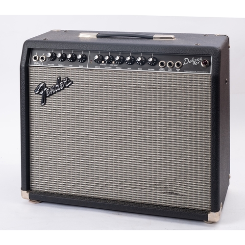 1404 - A Fender Deluxe 90 guitar amplifier, serial number M1147067, with Celeston G12t-100 speaker, 43x52x2... 