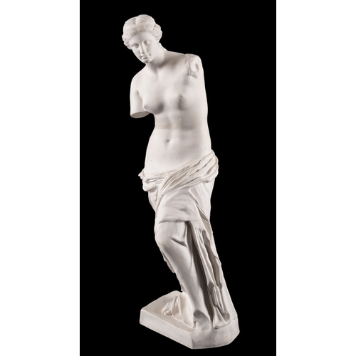 101 - A Wedgwood parian figure of the Venus de Milo after the antique, impressed mark and date code for 18... 