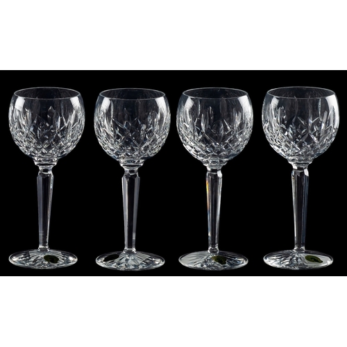 3 - A suite of Waterford Colleen pattern drinking glasses, comprising eleven flutes, eleven goblets, ele... 