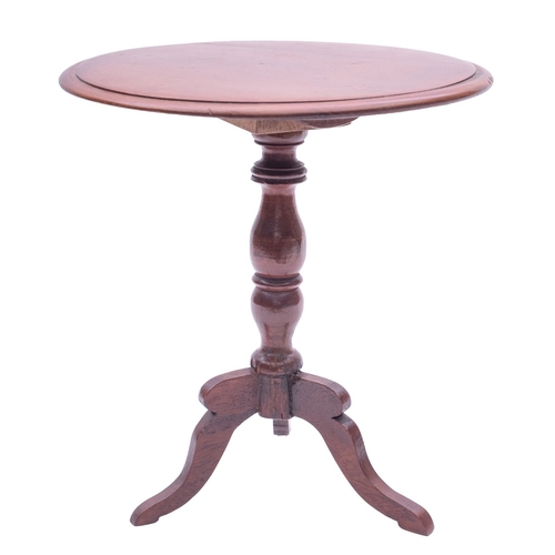 332 - A miniature mahogany tripod table in George IV style, possibly an apprentice piece, later 19th centu... 