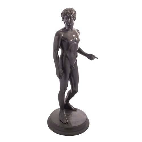 388 - A Neapolitan patinated bronze model of Antinous, cast after the Antique probably by Chiurazzi & Fils... 